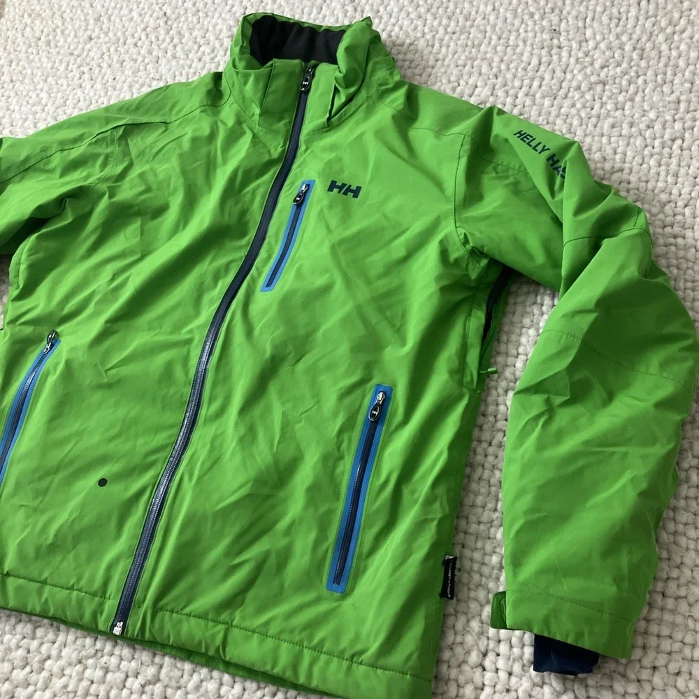 Helly Hansen Jacket Mens Large Motion Insulated Ski Jacket Green SnowBoard Recco